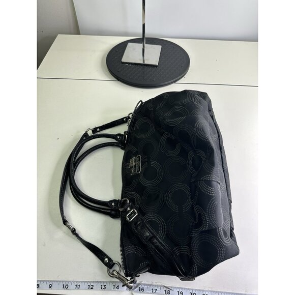 Coach Madison Dotted Op Art Large Sophia Co Satchel Style #15957 BLK/WHT - Picture 9 of 9